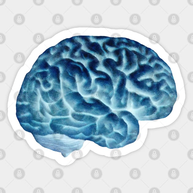 Isolated brain Sticker by happyantsstudio